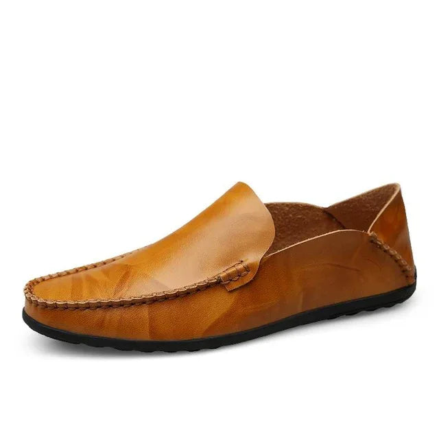 Men Designer Man Casual Shoes Brand Genuine Split Leather Shoes Italy Men Sneakers Non-slip Loafers Flats Driving Men Shoes - Shello's Creative Boutique
