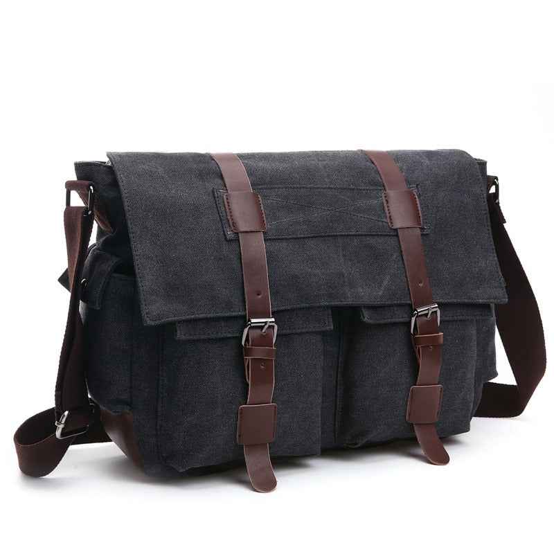 Men Business Messenger Shoulder Bag Vintage Crossbody Pack