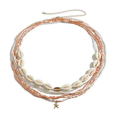 Mermaid Princess Shell Beads Waist Chain Beach Ocean Wind Waist Chain Starfish Body Chain - Shello's Creative Boutique
