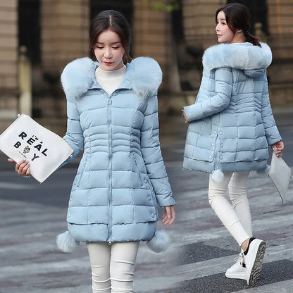 Faux Fur Parkas Women Down Jacket Winter Jacket Women Thick Snow Wear Winter Coat Lady Clothing Female Jackets Parkas - Shello's Creative Boutique