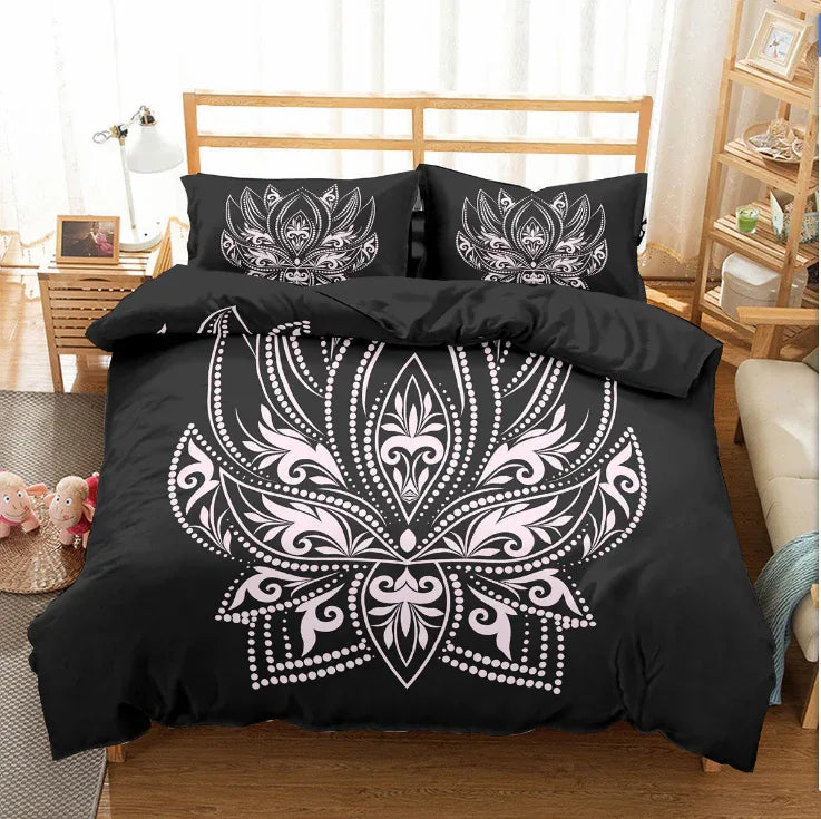3D palm new digital printing bed three piece set - Shello's Creative Boutique