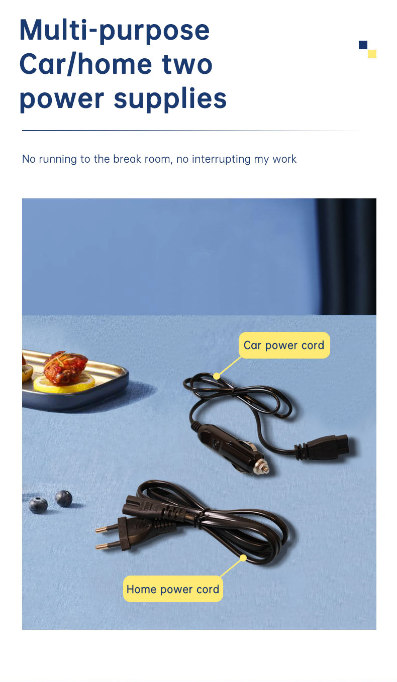 New portable household car 110 / 220V 12V/24V rechargeable automatic heated electric lunch box bento food heater container box eprolo