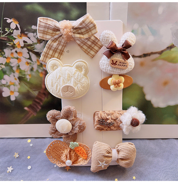 Children's Plush Hair Clip Autumn and Winter New Hair Accessories Little Girls' Hair Clip Cute Headwear eprolo