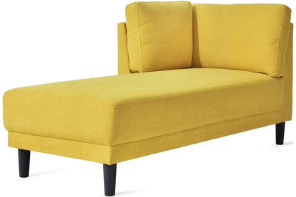 65" Mid-Century Modern Fabric Corner Lounge Chair Upholstered Indoor Chaise Lounge for Bedroom eprolo