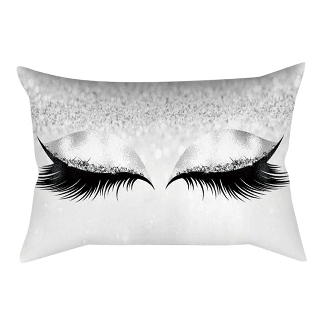 Eyelash Out Soft Velvet Cushion Cover 30x50cm Marble Pillow Cases funny cushions new Home Sofa Bed decor fashion on pillow eprolo