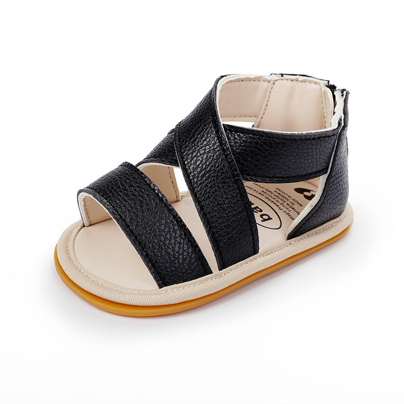 Baby Boy Summer Sandals Rubber Sole Breathable Toddler Shoes 0-3-6-9-12 Months Shoes eprolo