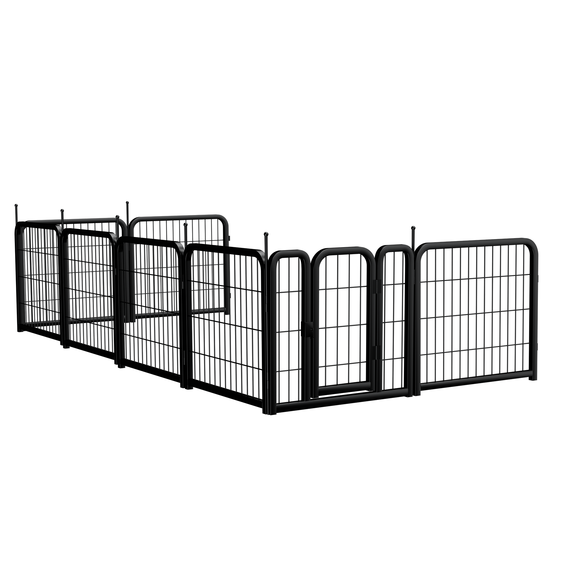8-Panel Dog Fence - 24" Portable Indoor/Outdoor Pet Pen