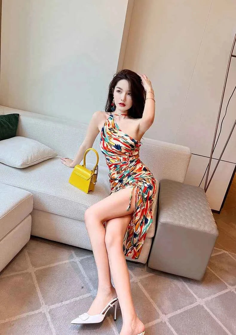 Eprolo Women’s Summer Floral Print Slim Sheath Party Dress