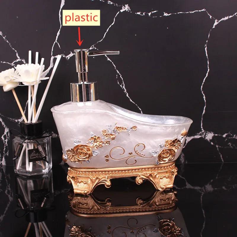 European Liquid Soap Bottle Resin Bathtub Shape Bathroom Sanitizer Bottles Shampoo Shower Gel Wristband Dispenser Accessories Shello Creative Boutique