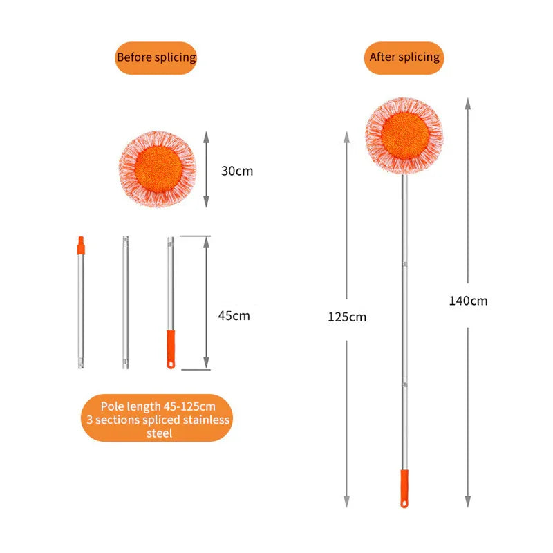 Sunflower Mop Dedusting Car Washing Floor Mop Water Absorbing Chenille Flat Mop Wholesale Sunflower Mop - Shello's Creative Boutique