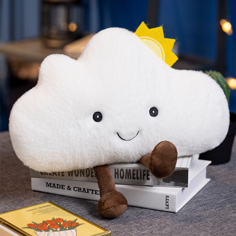 Amuseable Sun Small Sun Pillow Stuffed Toy Moon Cloud Cushion Pillow Doll Doll eprolo