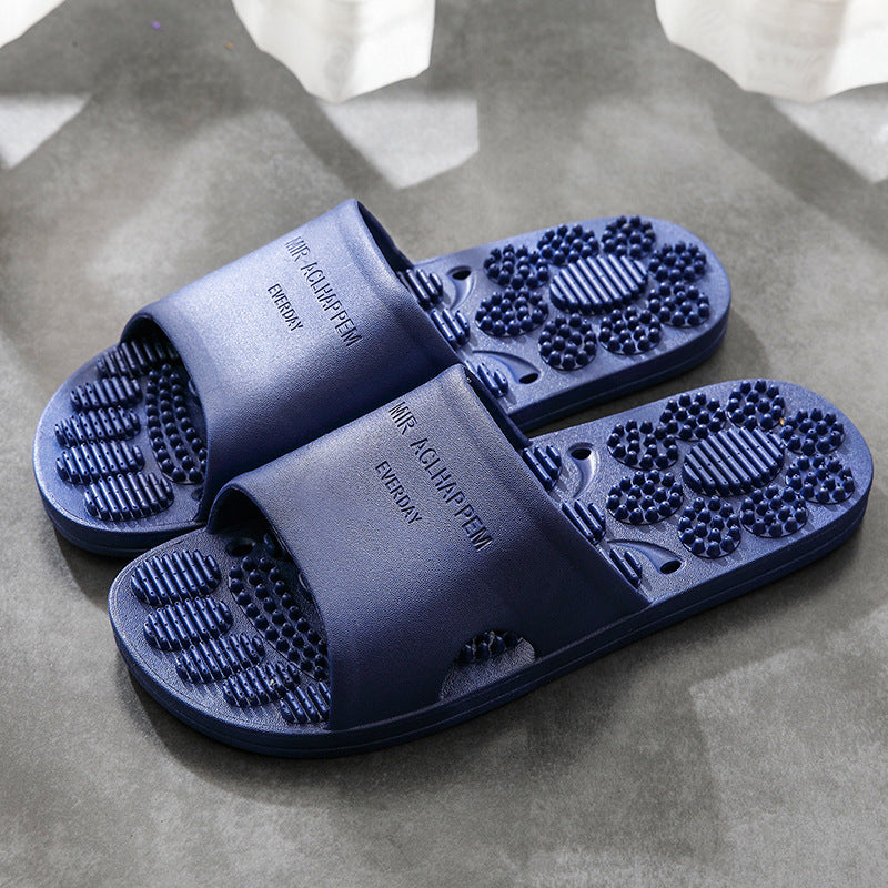 Home Bathroom Non-slip Indoor Slippers Supermarket Hotel Men's And Women's Massage House Soft Foams Slippers eprolo