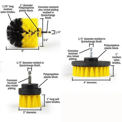 Power Scrubber Brush Set for Bathroom Car | Drill Scrubber Brush - Shello's Creative Boutique