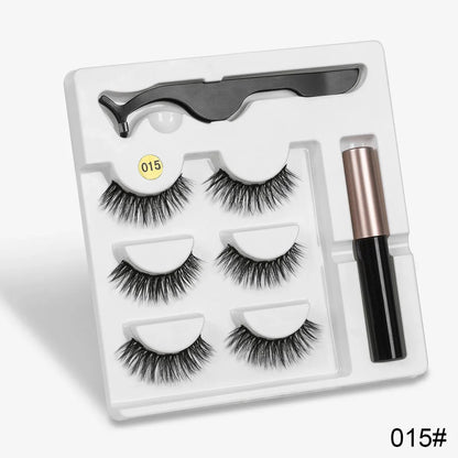 Magnetic Eyelashs set Magnet Liquid Eyeliner& Magnetic Lashes & Tweezer Set Waterproof Long Lasting Eyelash Extension - Shello's Creative Boutique
