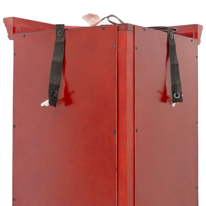 Corner Curio cabinet with illuminated glass display stand and tempered glass door, with adjustable bracket and light bulb eprolo