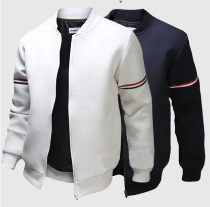 Men Solid Color Jacket Long Sleeve Slim Fit Sport Outdoor Tops Coat - Shello's Creative Boutique