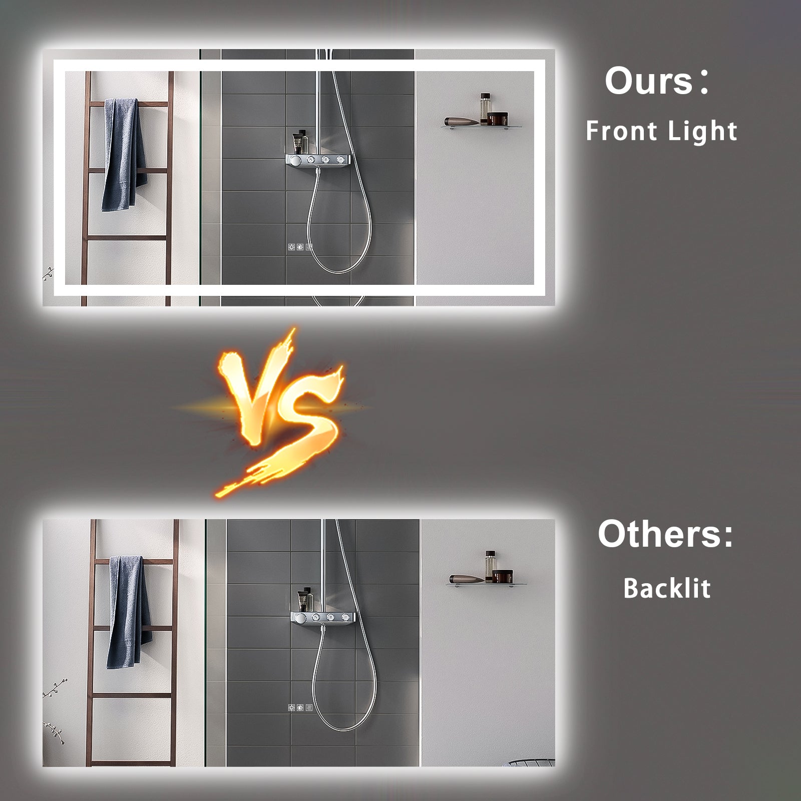 72"×36" LED Mirror Light Bathroom,anti-Fog & Dimming Led Bathroom Vanity Mirror eprolo