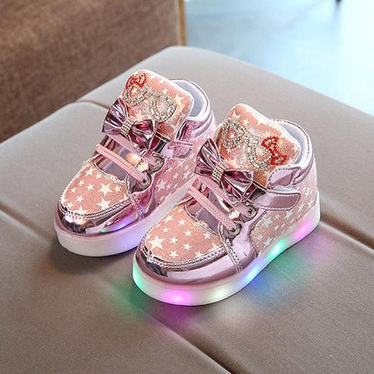 Star Luminous Toddler Sneakers – Colorful Light-Up Casual Shoes for Boys & Girls - Shello's Creative Boutique