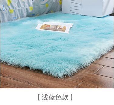 Artificial Wool Carpet Rectangle/Square garnish Faux Mat Seat Pad Plain Skin Fur Plain Fluffy Area Rugs Washable Home Textile - Shello's Creative Boutique
