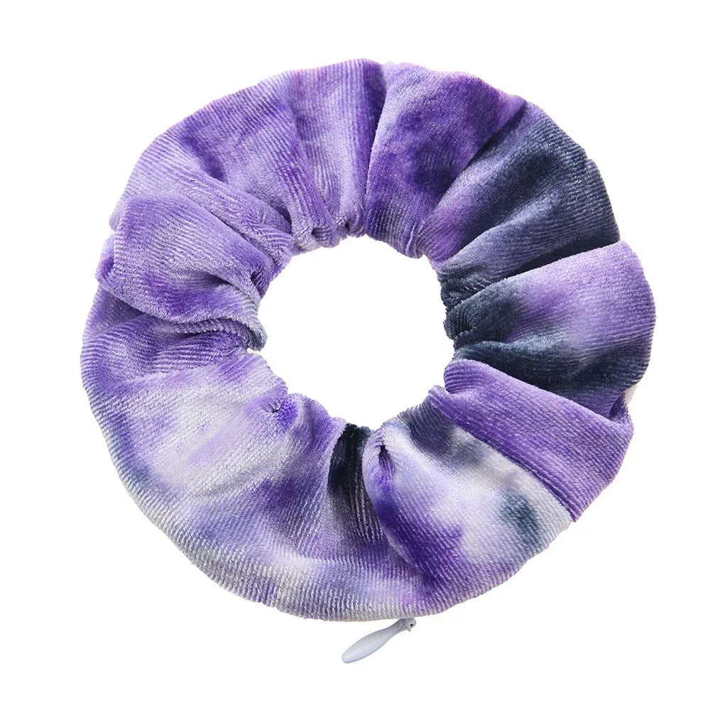 Tie dye velvet zipper large intestine loop - Shello's Creative Boutique