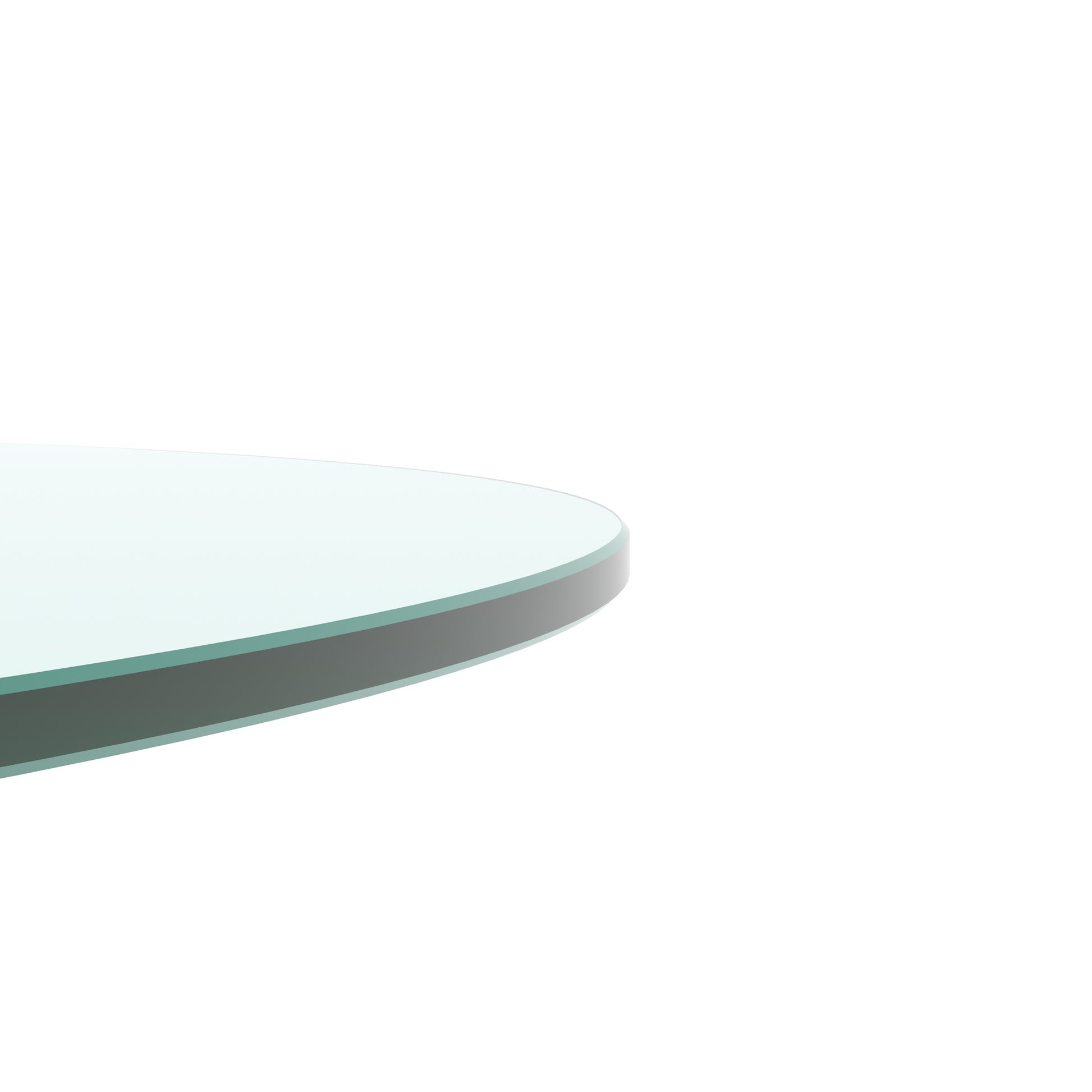 36" Inch Round Tempered Glass Table Top Clear Glass 1/4" Inch Thick Flat Polished Edge eprolo
