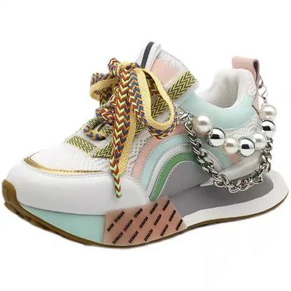 Women's Sneakers Retro Style Original Design Thick Sole Casual - Shello's Creative Boutique