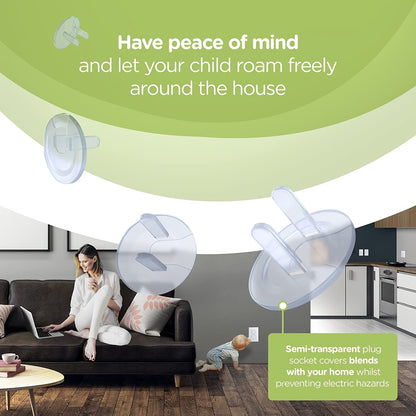 10pcs Outlet Covers, Baby Proofing Safety Child Secure Electric Plug Protectors, With Hidden Handle Square Socket Covers, For Electrical Outlets Baby Safety Plug Covers, For Kids Toddler Protection, Christmas, Halloween, Than Shello's Creative Boutique