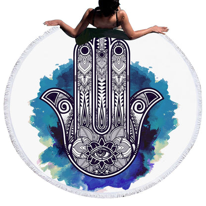 Bedding 3D printing palm Round Bohemian Beach towel home textile  Beach Towel Tapestry Blanket eprolo