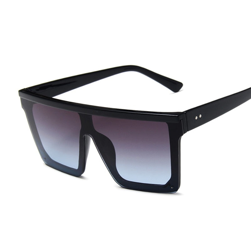 New Black Square Sunglasses Women Big Frame Fashion Retro Mirror Sun Glasses Female Brand Vintage Lady Lunette De Soleil Femme
