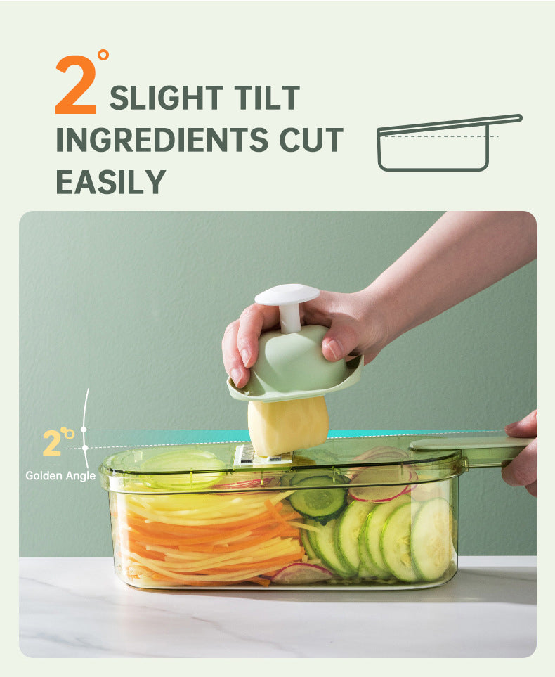 New Multifunction Vegetable Cutter With Basket And Brush Portable Slicer Chopper Kitchen Tools eprolo