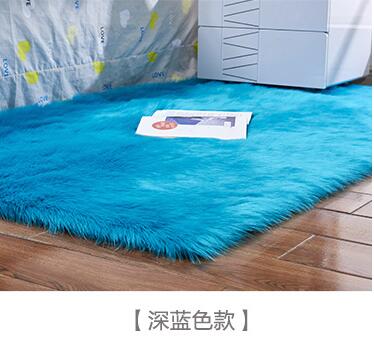 Artificial Wool Carpet Rectangle/Square garnish Faux Mat Seat Pad Plain Skin Fur Plain Fluffy Area Rugs Washable Home Textile Shello Creative Boutique