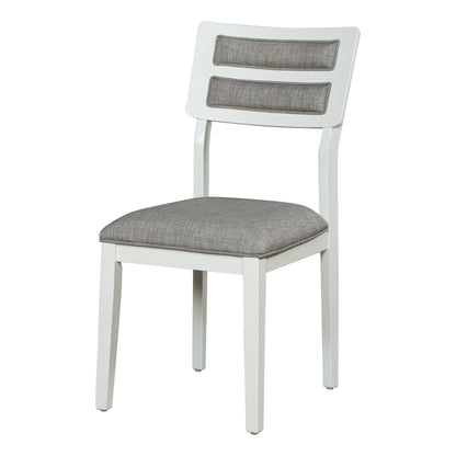TREXM Classic and Traditional Style 6 - Piece Dining Set, Includes Dining Table 4 Upholstered Chairs & Bench (White+Gray) - Shello's Creative Boutique