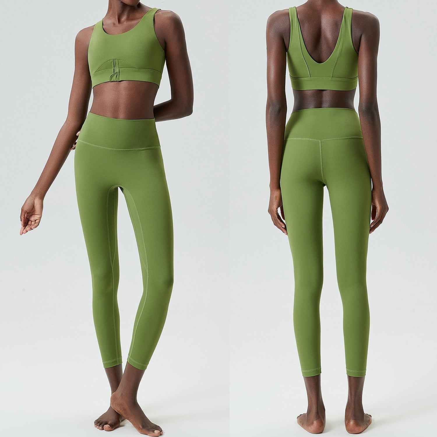 Eprolo Cross-Border Zippered Yoga Clothing Set for Women