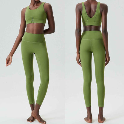 Eprolo Yoga Clothing Set: Cross-Border Zippered Women's Activewear - Shello's Creative Boutique