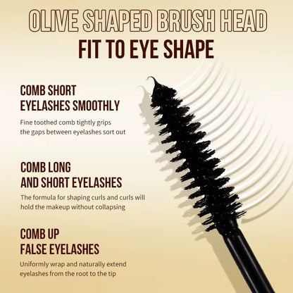 Slim Volume Mascara Black Waterproof Long-lasting Mascara Curls Up Long-Lasting Smudge-Proof Easy to Apply Unisex Eye Makeup - Shello's Creative Boutique