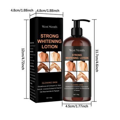 West Month 100ML Strong Whitening Cream Lasting Hydrating Nourishing Improve Dull Skin Balance Skin Glowing Body Care Lotion - Shello's Creative Boutique
