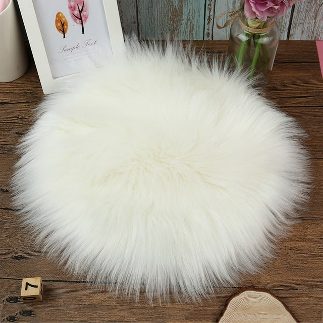 30*30CM Soft Artificial Sheepskin Rug Chair Cover Bedroom Mat Artificial Wool Warm Hairy Carpet Seat Textil Fur Area Rugs eprolo