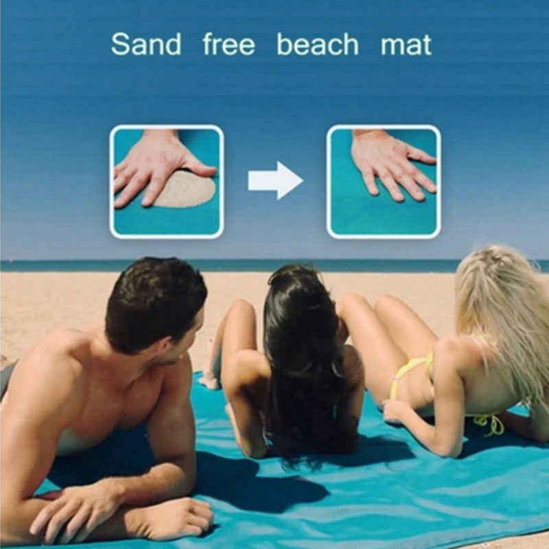 Naturelife Sand Free Beach Mat Portable Blue beach mat Anti-slip Sand Mats Rug Outdoor mat for Beach support drop shipping Shello Creative Boutique