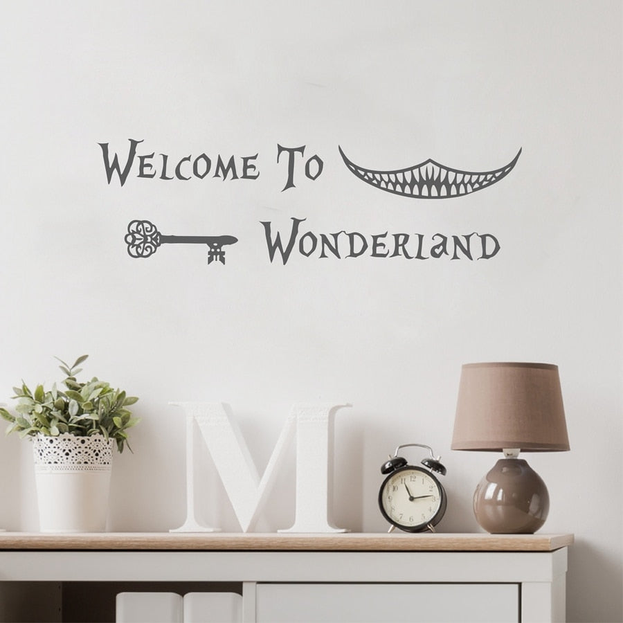 Alice in Wonderland Wall Stickers - Magical Kids Room Decor & Door Decals