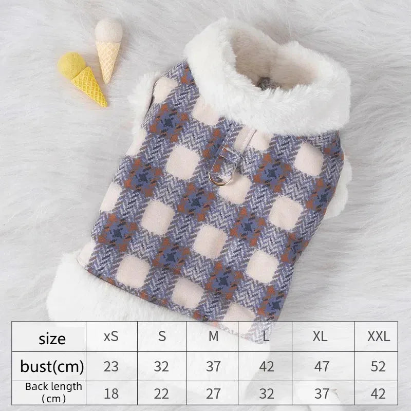 Dog clothing with warmth and plush that can be pulled vest teddy bear small dog cat pet clothing - Shello's Creative Boutique