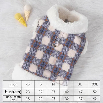 Dog clothing with warmth and plush that can be pulled vest teddy bear small dog cat pet clothing - Shello's Creative Boutique