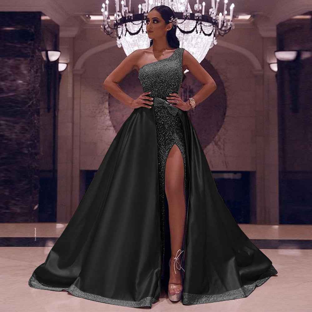 Elegant Floor-Length Evening Party Dress for Women