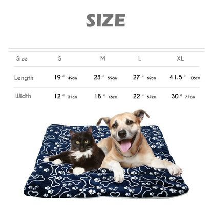 Winter Dog Bed Mat Pet Cushion Blanket Warm Paw Print Puppy Cat Fleece Beds For Small Large Dogs Cats Pad Chihuahua Cama Perro eprolo