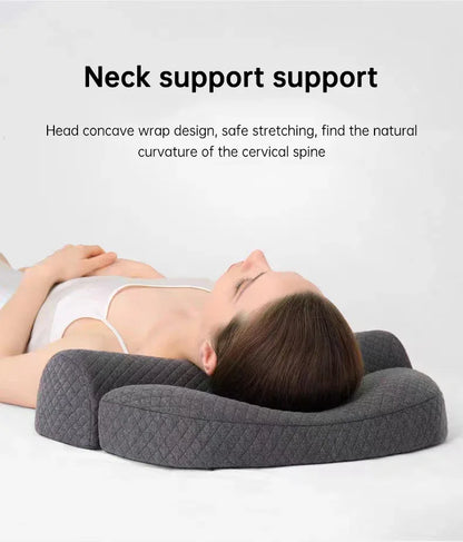 Bed Side Sleeping Pillow Neck Pain Relief Ergonomic Cervical Memory Foam Pillow - Shello's Creative Boutique