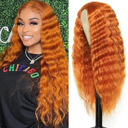Deep Wave Lace Front Wig - Long Curly with Headband - Shello's Creative Boutique