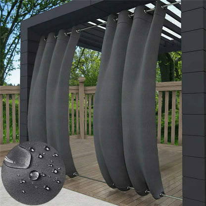 Outdoor Patio Curtains - Weighted Waterproof Blackout Drapes for Gazebo, Porch & Balcony - Shello's Creative Boutique