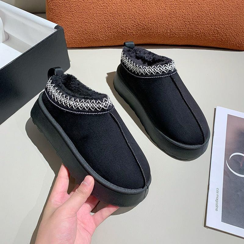 New Winter Retro Women Snow Warm Loafers Boots Shoes Woman Lady Female Flat Bottine Botas Boots Mujer Shoes - Shello's Creative Boutique