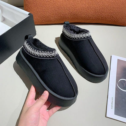 New Winter Retro Women Snow Warm Loafers Boots Shoes Woman Lady Female Flat Bottine Botas Boots Mujer Shoes - Shello's Creative Boutique