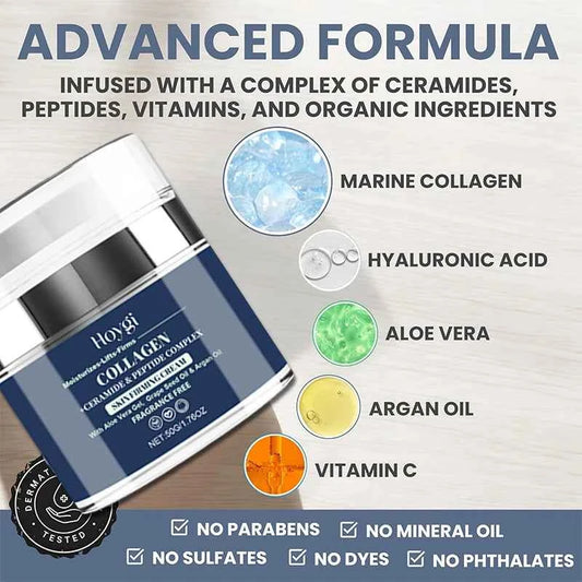 Collagen Face Cream Anti Aging Skincare for Wrinkles Firming Lifting Protect Repair Aging Skin With Collagen Ceramide Skin Care