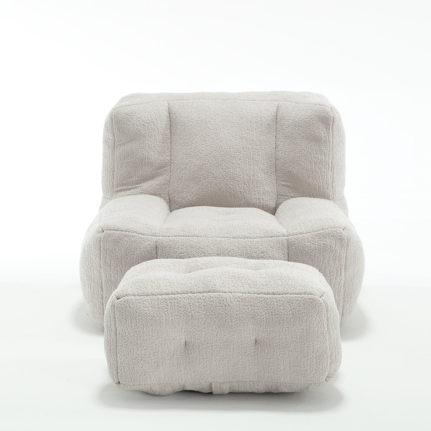 Fluffy bean bag chair Super soft couch chair with memory foam and footstool Indoor modern focus bean bag chair eprolo